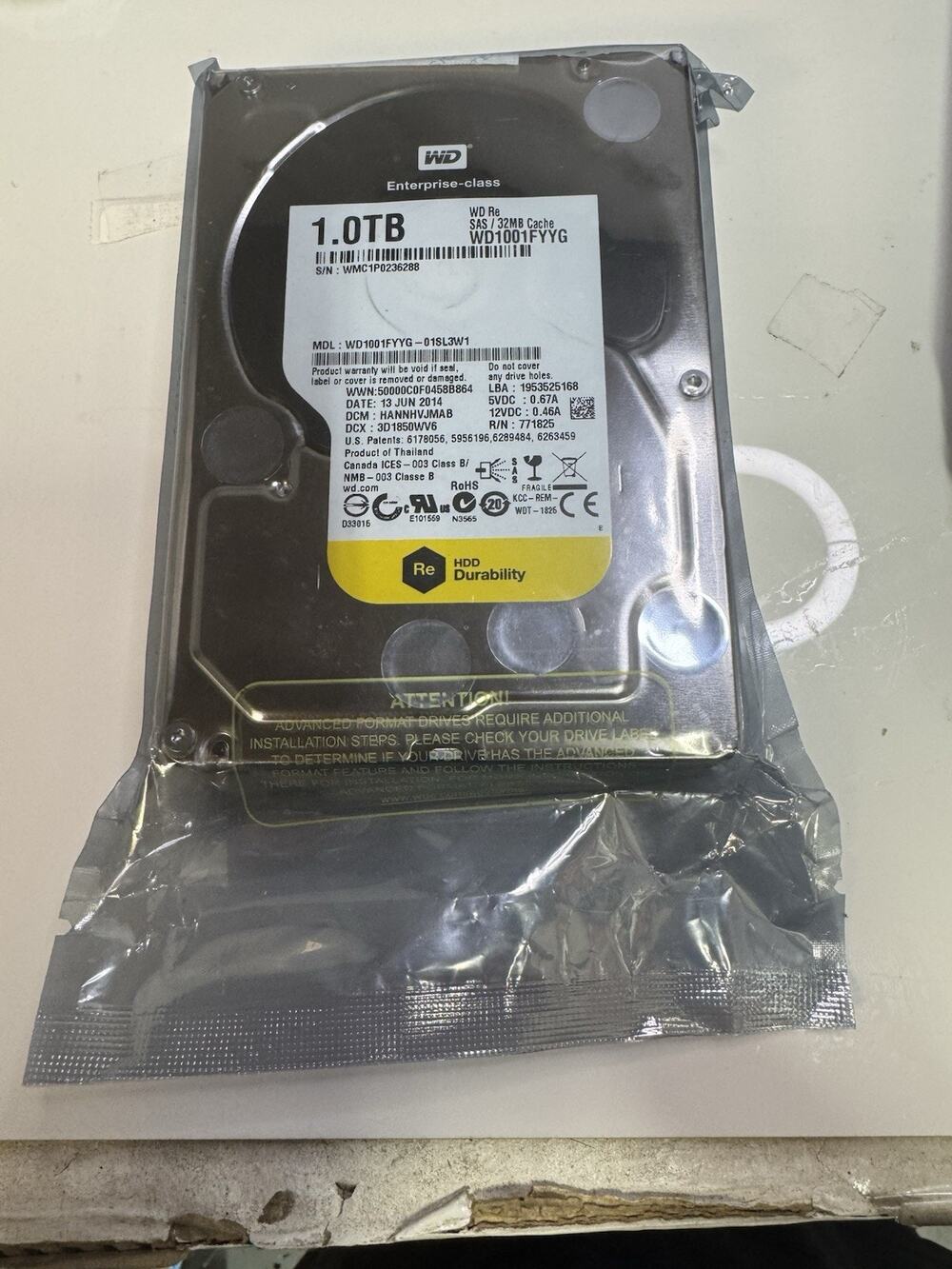 Western Digital WD1002F9YZ 1TB SATA 3.5" HDD New sealed